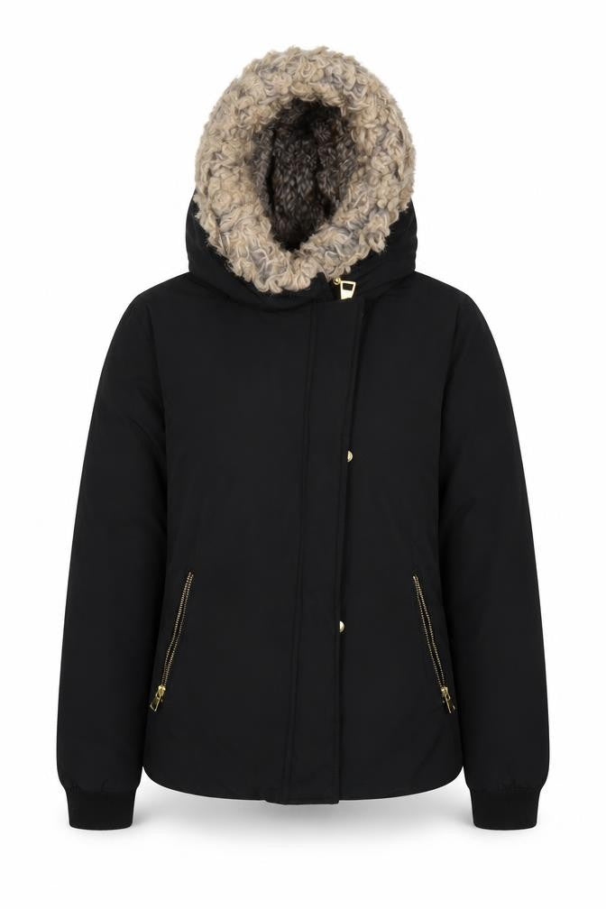 Next Womens Black   Parka Coat Size 8