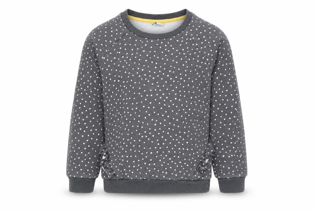 Tu Girls Grey Polka Dot  Pullover Jumper Size 5-6 Years