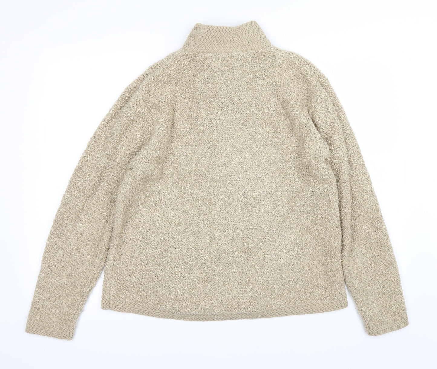 elizabeth Womens Beige   Full Zip Jumper Size M