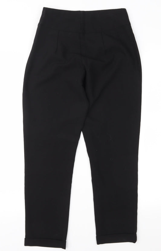 PRETTYLITTLETHING Womens Black   Trousers  Size 6 L26 in
