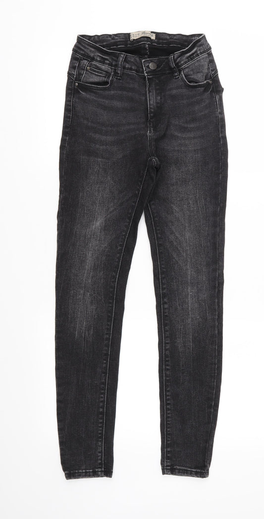 Denim & Co. Womens Black  Denim Skinny Jeans Size 8 L26 in