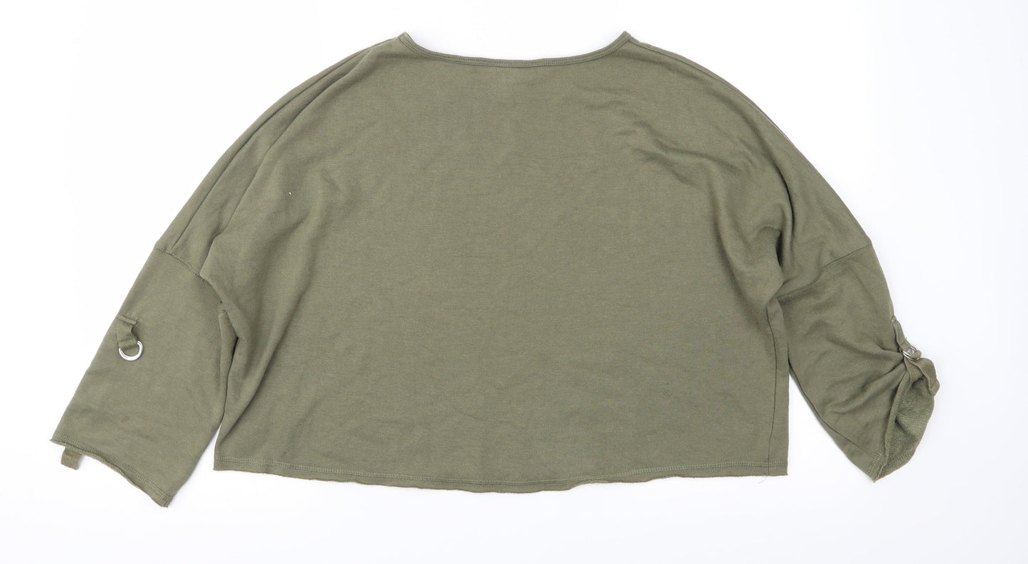 New Look Womens Green   Pullover Sweatshirt Size 10