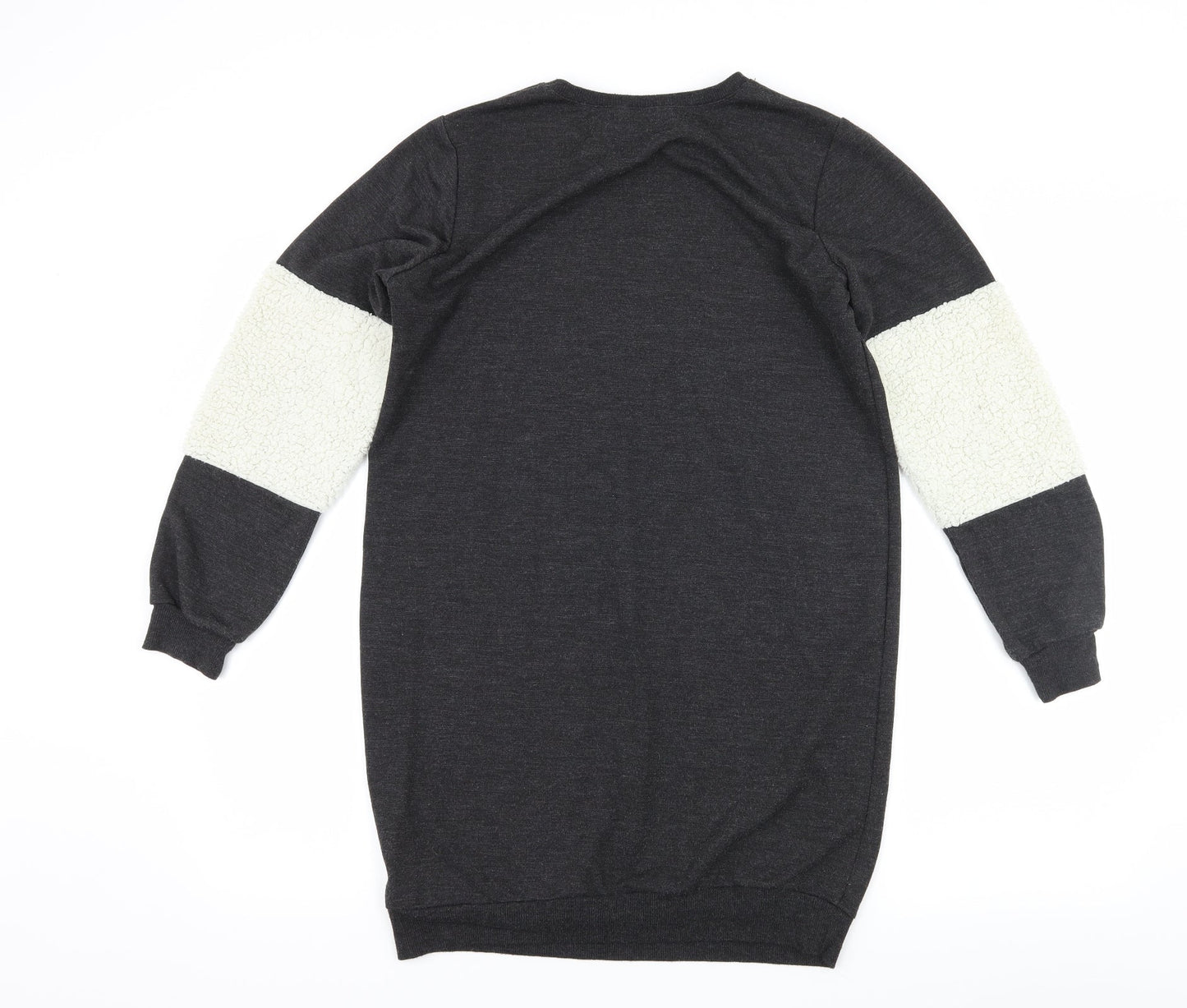 Select Womens Grey Colourblock Jersey Pullover Sweatshirt Size 10