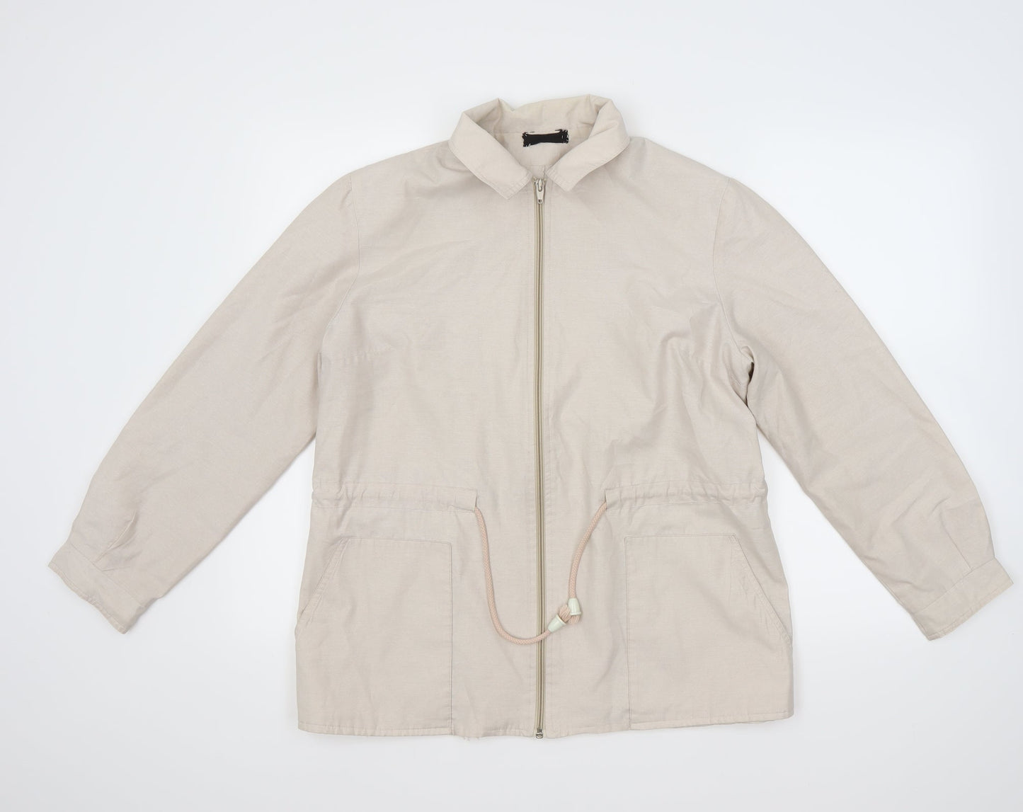 Preworn Womens Beige   Jacket Coat Size 12