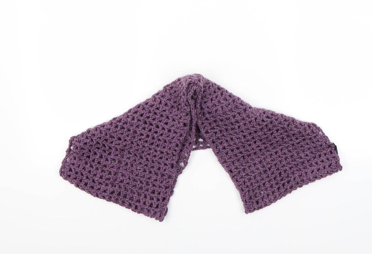 Front view of Preworn women’s purple scarf