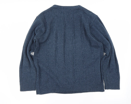 BHS Mens Blue   Pullover Jumper Size M