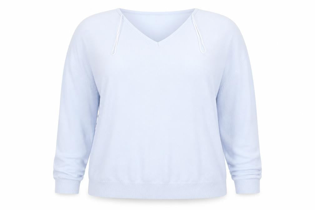 Front view of Bonmarché women’s purple jumper, size L