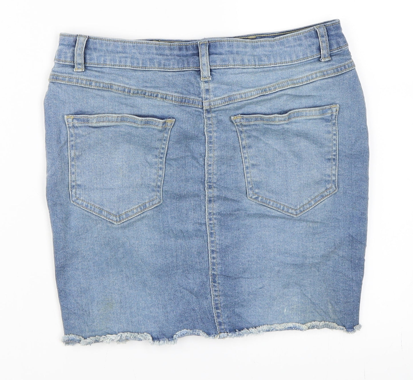 Parsian Womens Blue  Denim Mini Skirt Size 10