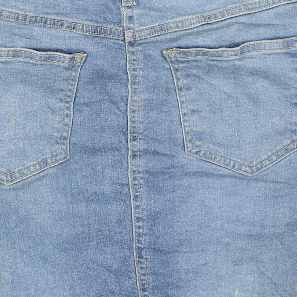 Parsian Womens Blue  Denim Mini Skirt Size 10
