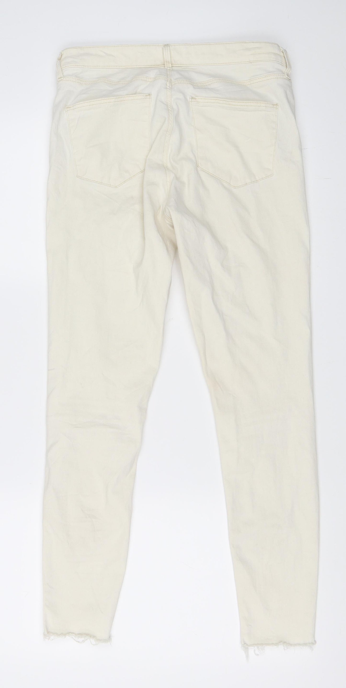 Topshop Womens Ivory  Denim Skinny Jeans Size 30 in L30 in