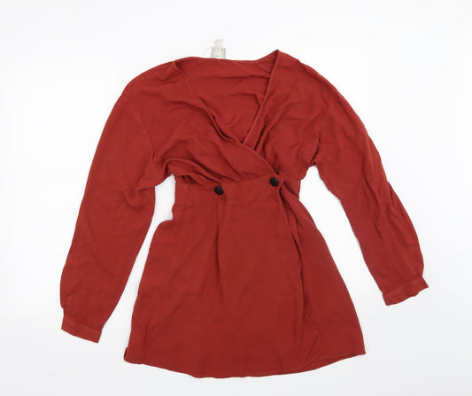 ASOS Womens Red   Basic Blouse Size 6