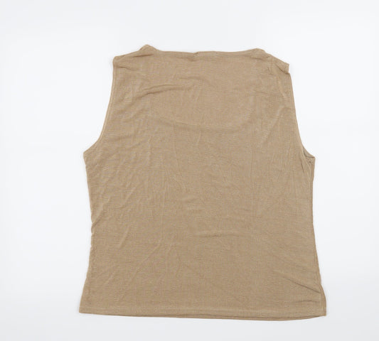 Reflections Womens Brown   Basic Blouse Size 2XL