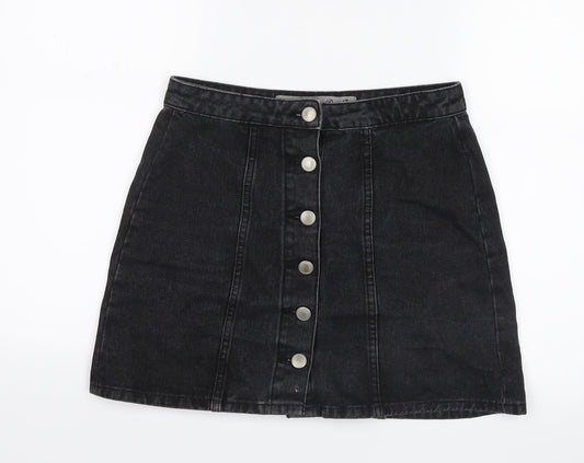 Denim Co. Womens Black  Denim Straight & Pencil Skirt Size 8