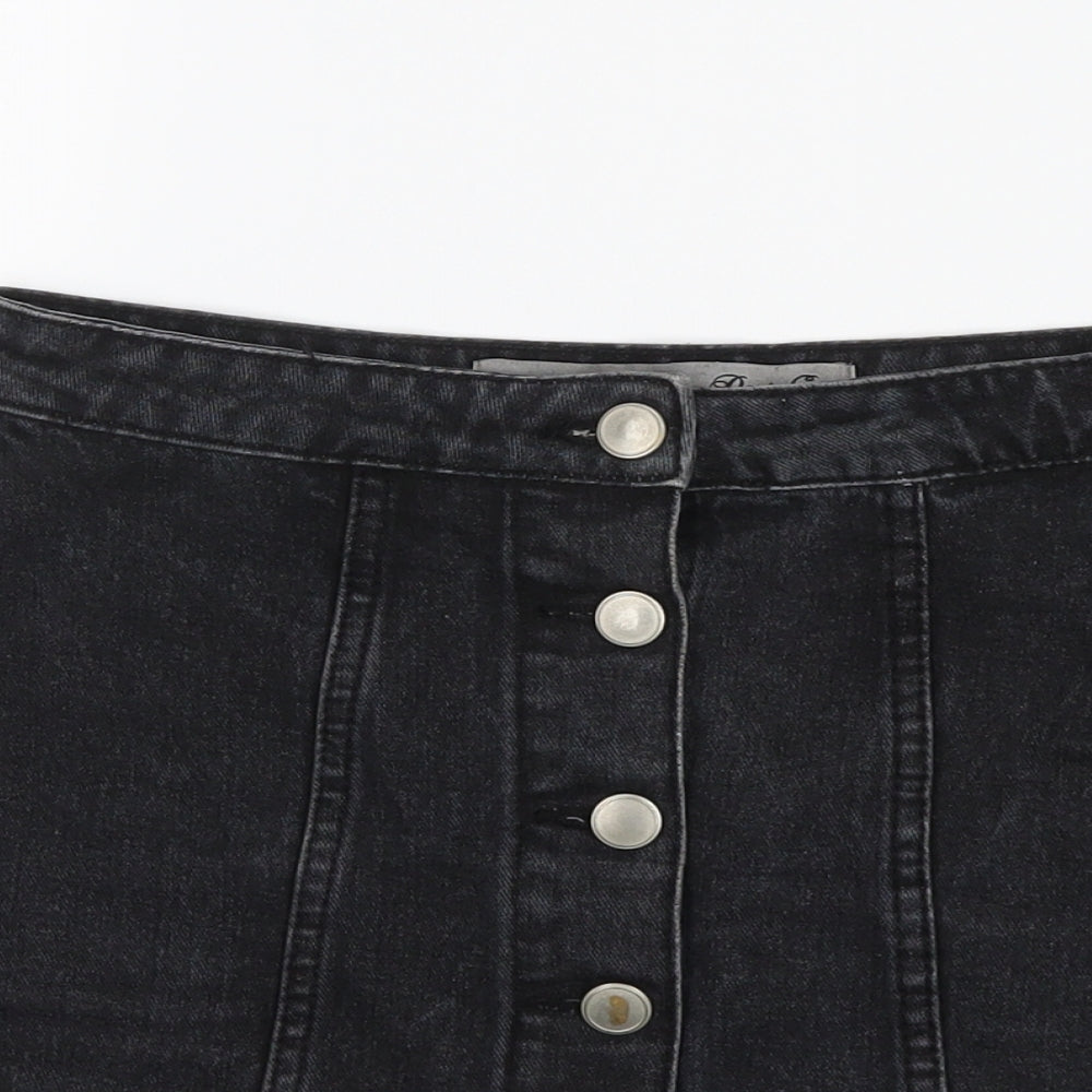 Denim Co. Womens Black  Denim Straight & Pencil Skirt Size 8