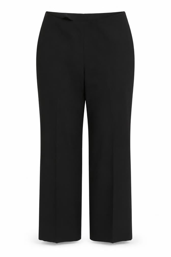 Front view of BHS women’s black trousers, size UK 16, 31-inch leg