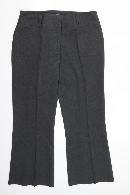 Papaya Womens Grey   Trousers  Size 14 L28 in