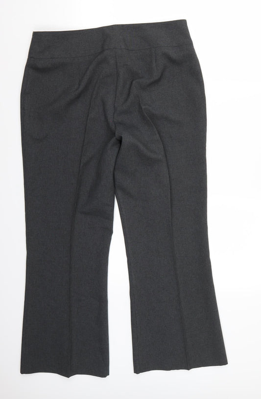 Papaya Womens Grey   Trousers  Size 14 L28 in