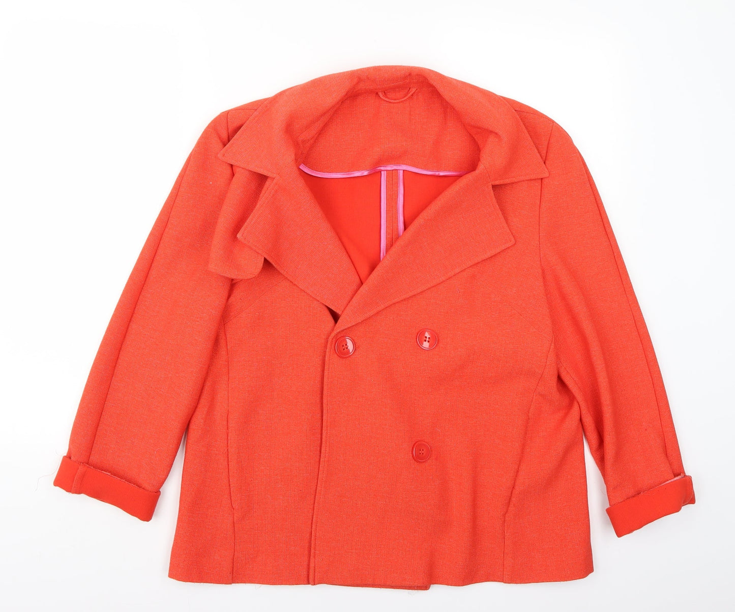 Preworn Womens Orange   Jacket Coat Size M