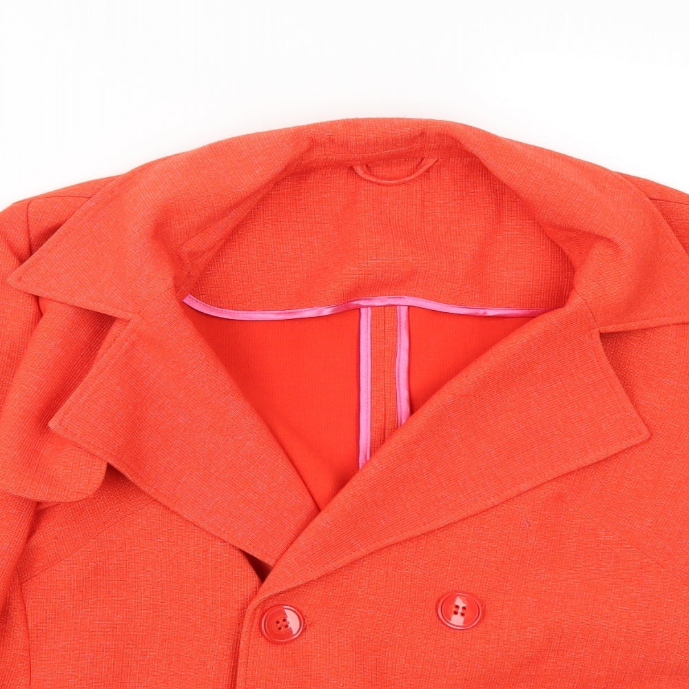 Preworn Womens Orange   Jacket Coat Size M