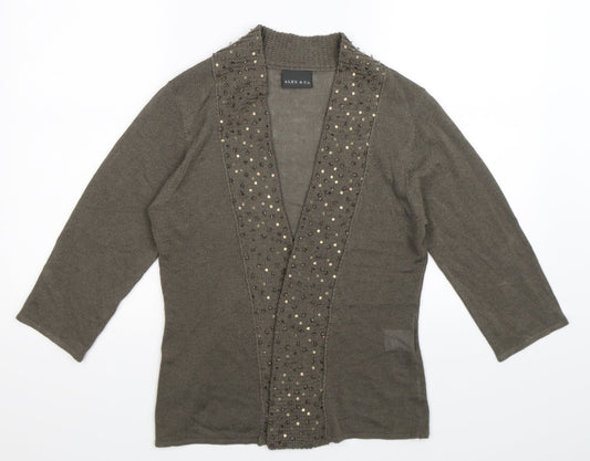 ALEX Womens Grey  Knit Cardigan Jumper Size 12
