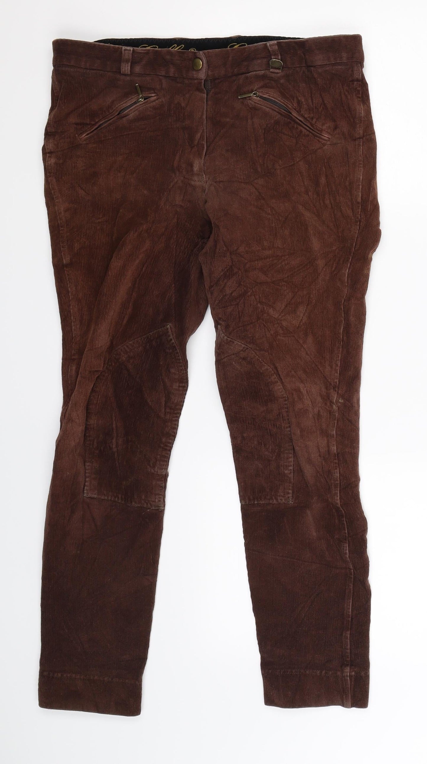Gallop Womens Brown  Corduroy Trousers  Size 32 in L25 in