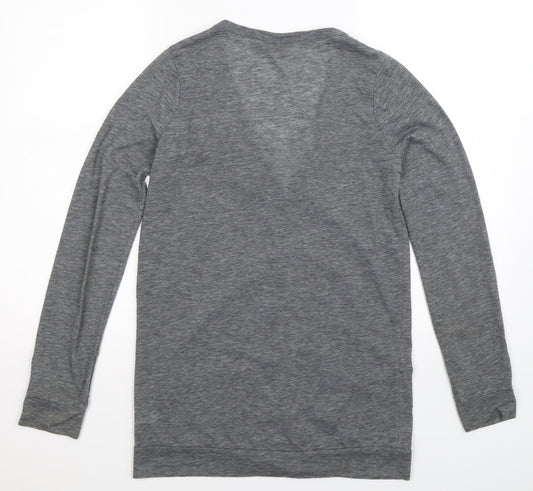 Topshop Womens Grey  Knit Cardigan Jumper Size 10