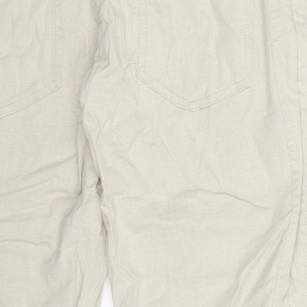 VERO MODA Womens Beige   Cropped Trousers Size 32 in L20 in