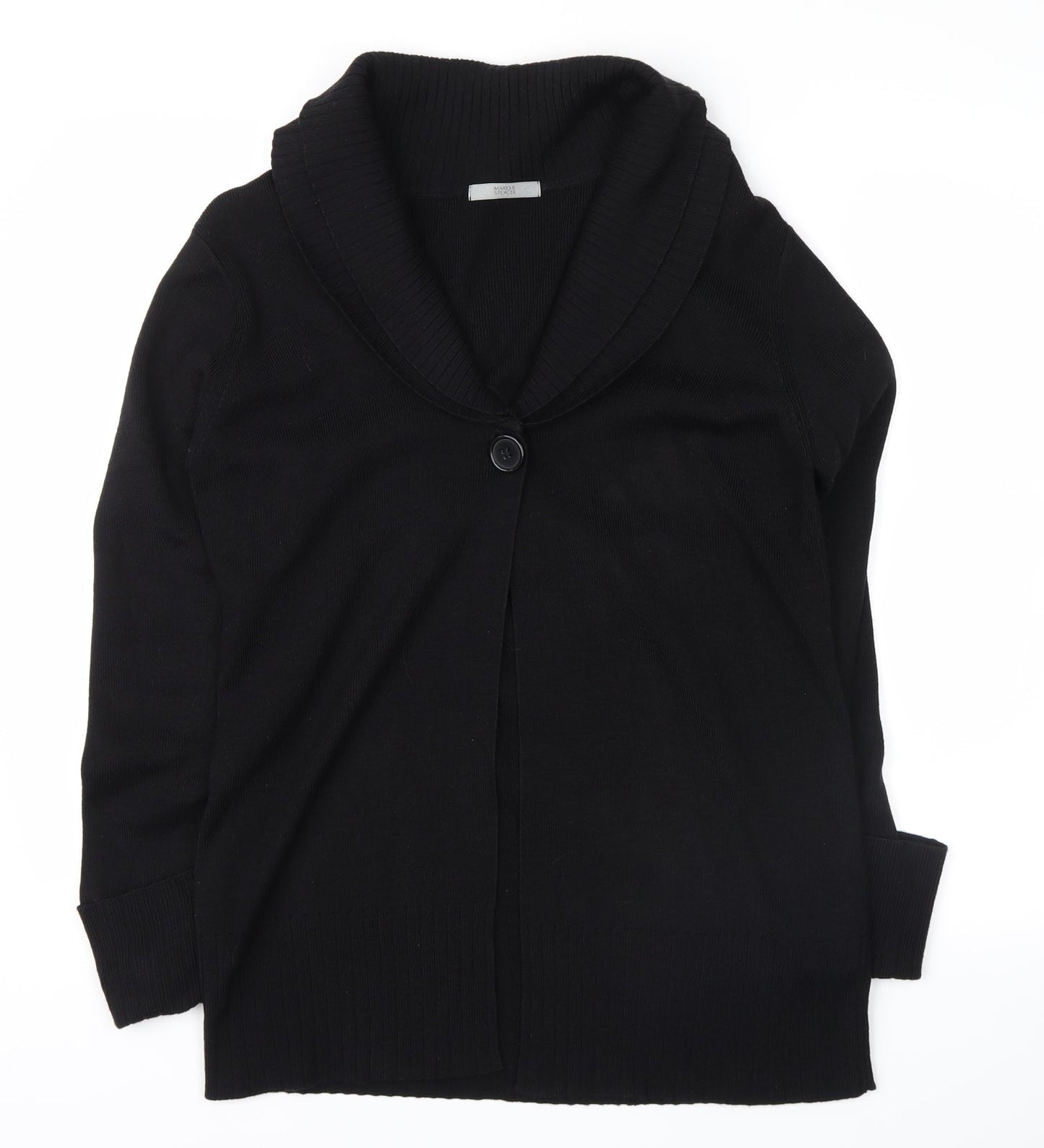 Marks and Spencer Womens Black   Cardigan Jumper Size 10