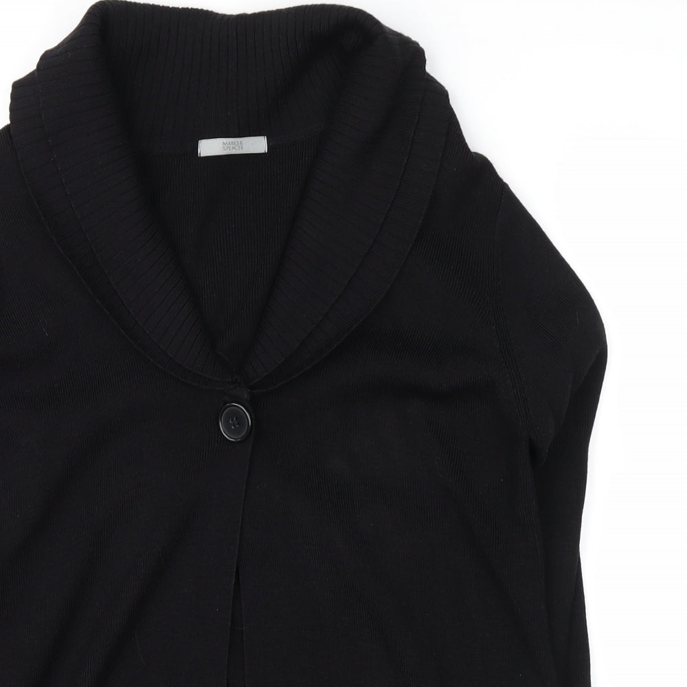 Marks and Spencer Womens Black   Cardigan Jumper Size 10