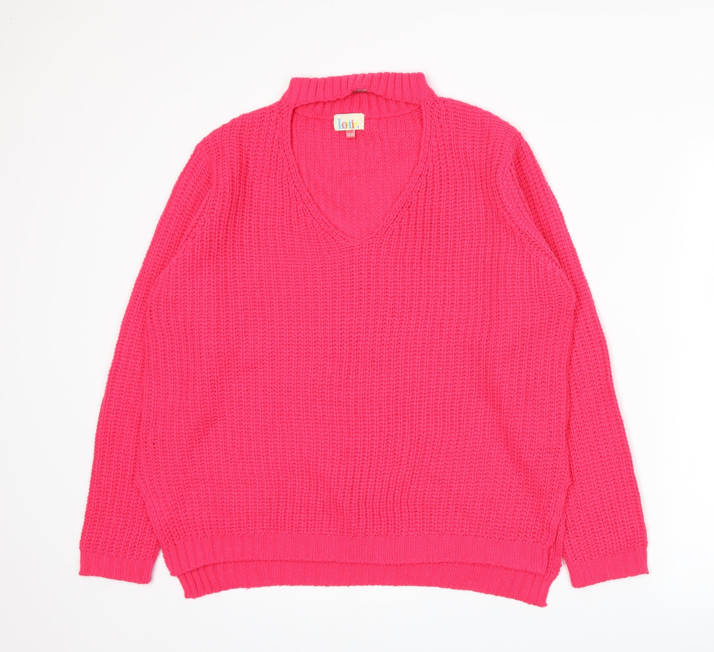 Lottie Womens Pink  Knit Pullover Jumper Size 12