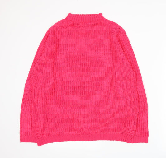 Lottie Womens Pink  Knit Pullover Jumper Size 12