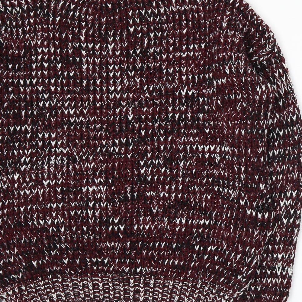 New Look Womens Red  Knit Pullover Jumper Size S