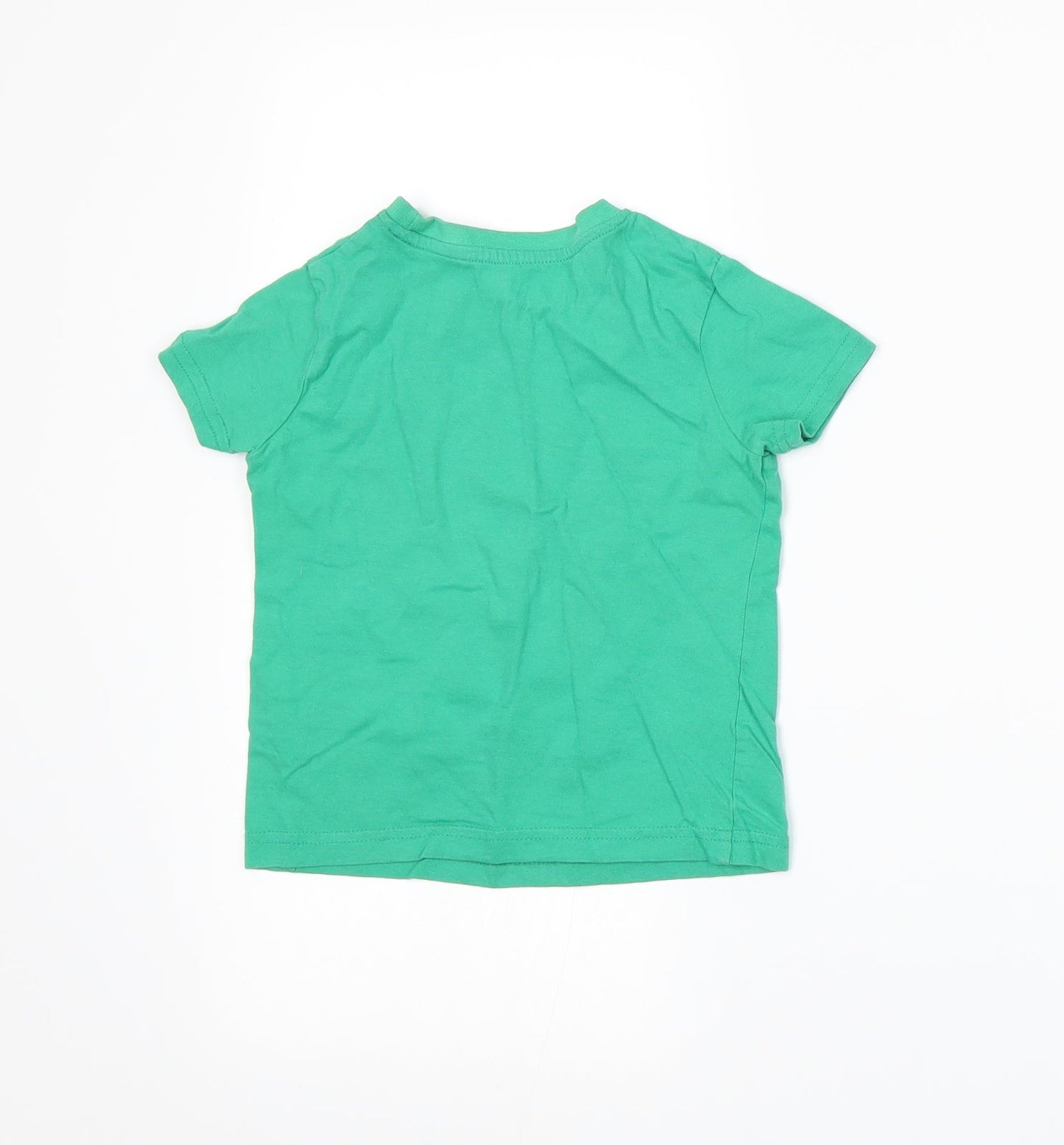 Primark Boys Green  Jersey Basic T-Shirt Size 2-3 Years