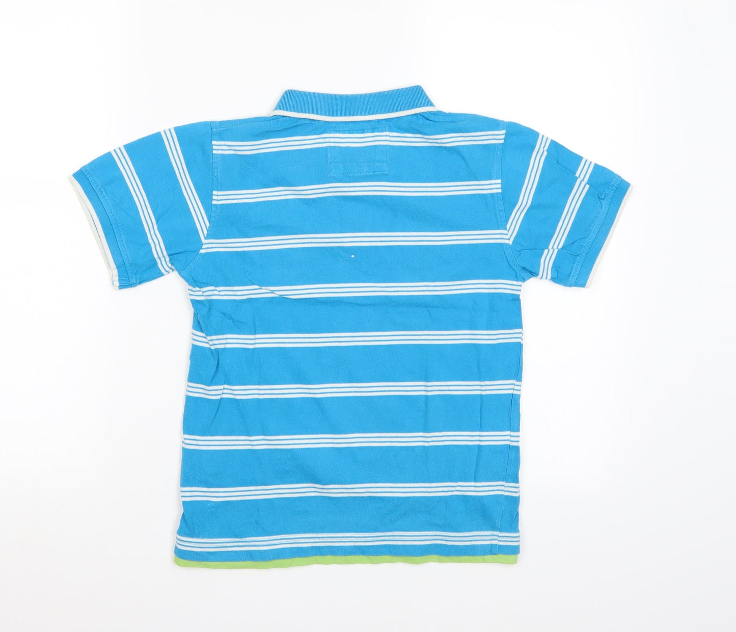 Matalan Boys Blue Striped  Basic Polo Size 6-7 Years