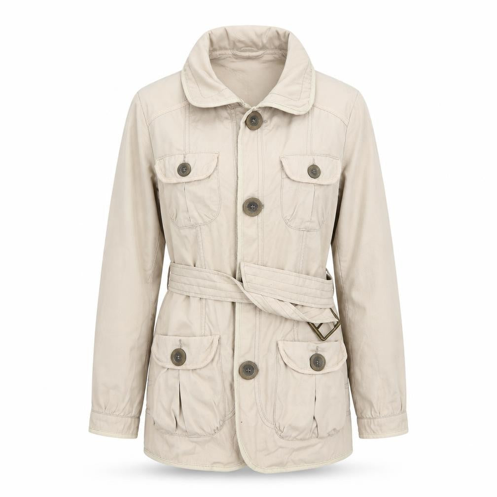 Front view of George women’s brown overcoat coat, size UK 12