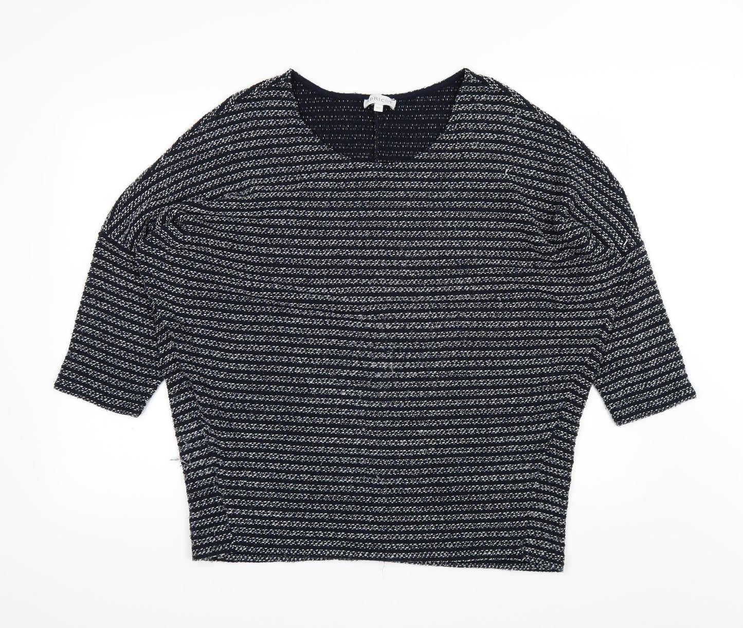 Apricot Womens Blue Striped  Basic T-Shirt Size M