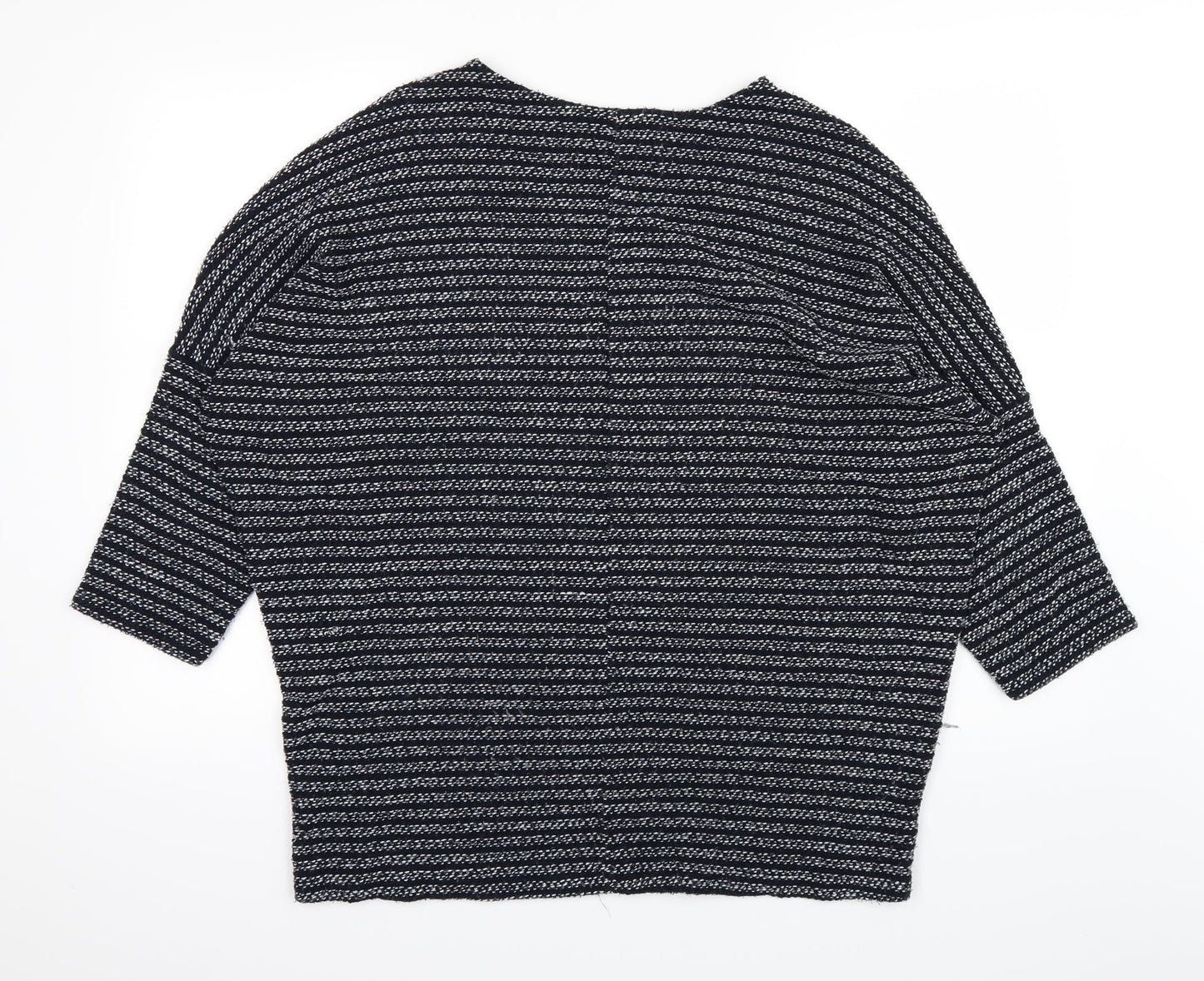 Apricot Womens Blue Striped  Basic T-Shirt Size M