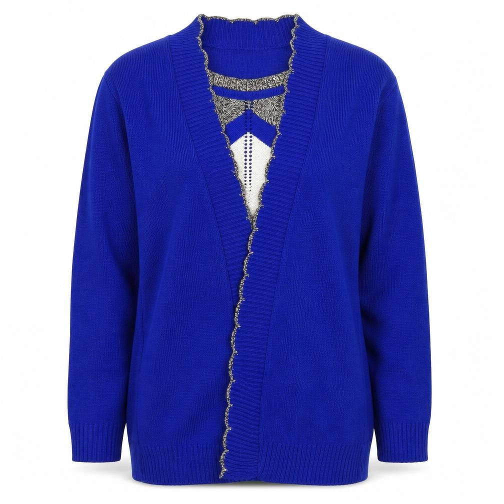Front view of Lady Ice women’s blue jumper, size M