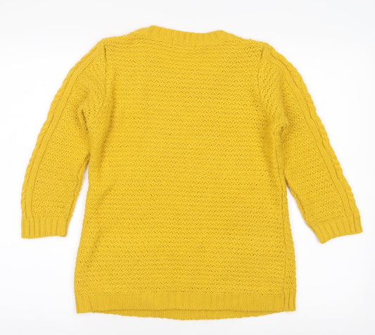 NEXT Womens Yellow   Pullover Jumper Size 10
