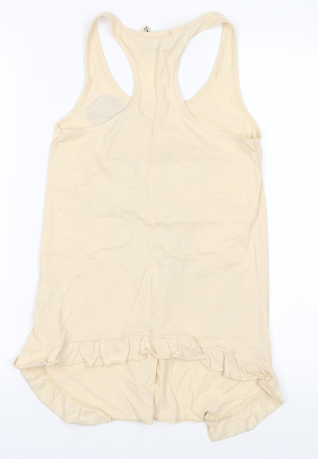 Bullhead Denim Co. Womens Beige   Basic Tank Size 8  - badge, horse
