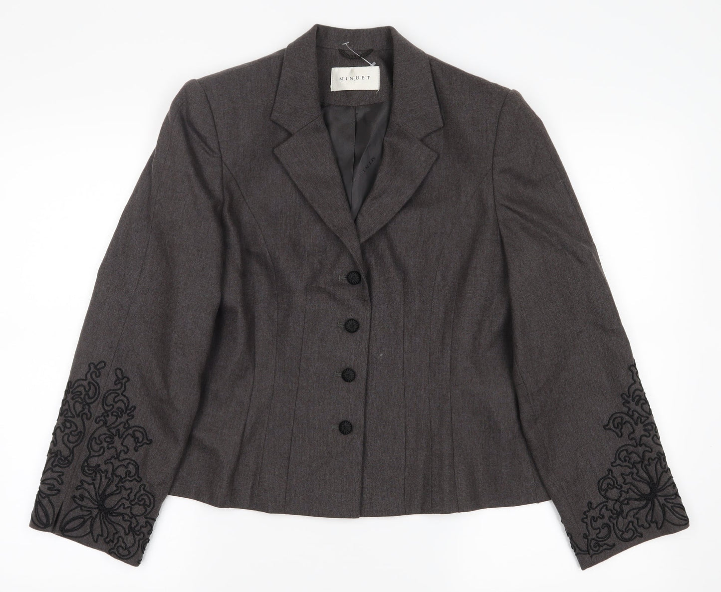 Minuet Womens Grey   Jacket Blazer Size 10