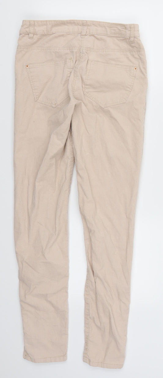 H&M Womens Pink  Corduroy Trousers  Size 6 L27 in