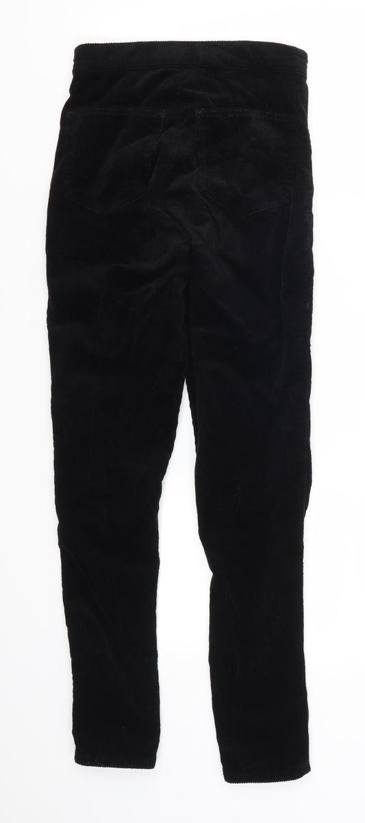 Topshop Womens Black  Corduroy Trousers  Size 25 in L25 in