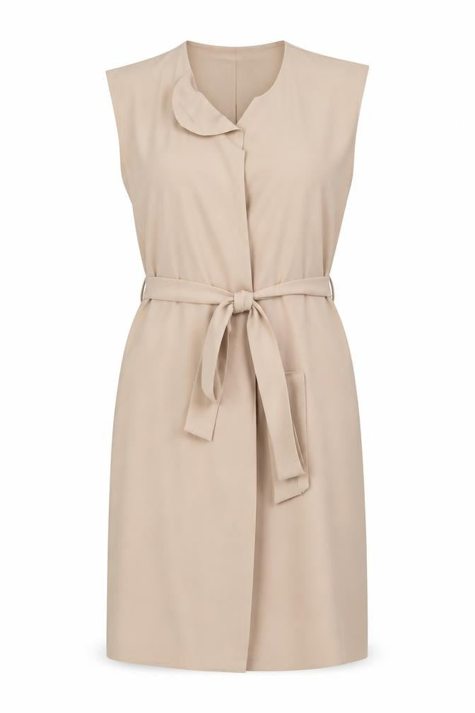 Front view of Boohoo women’s beige jacket, size S