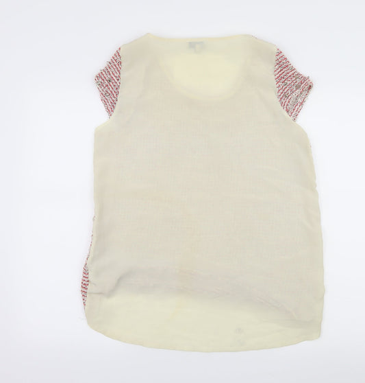 Papaya Womens Pink Striped  Basic Blouse Size 14