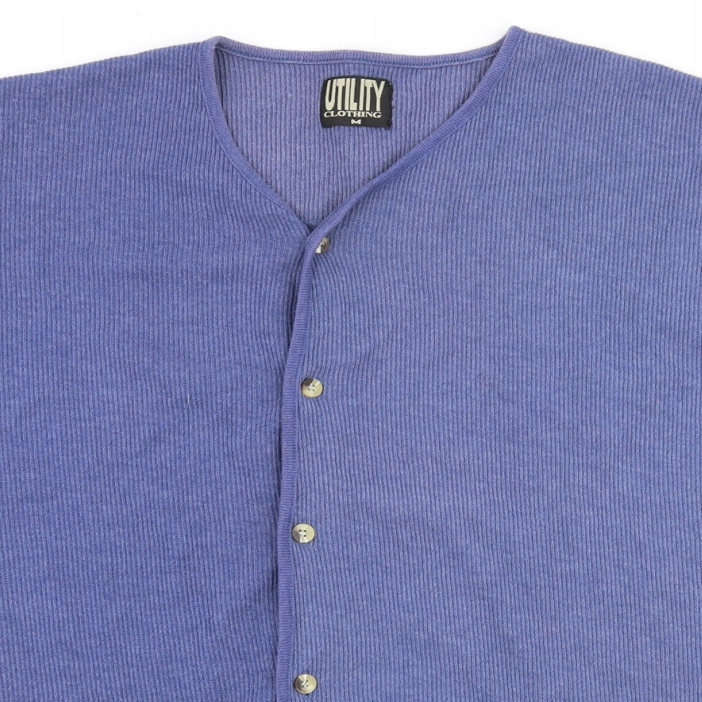 Utility Womens Blue  Jersey Jersey Blouse Size M