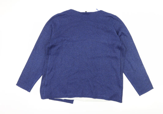 Bonmarché Womens Blue  Knit Basic Blouse Size 16  - Layered