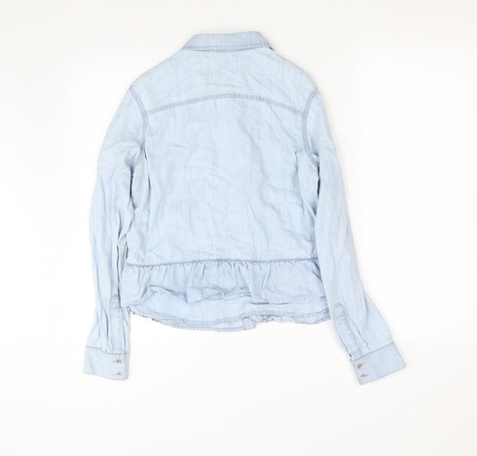 NEXT Womens Blue   Basic Button-Up Size 8