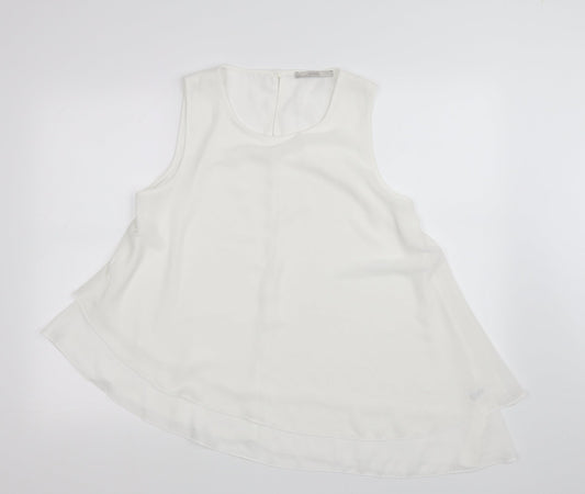 geroge Womens White   Basic Blouse Size 12