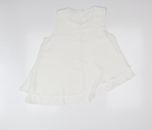 geroge Womens White   Basic Blouse Size 12